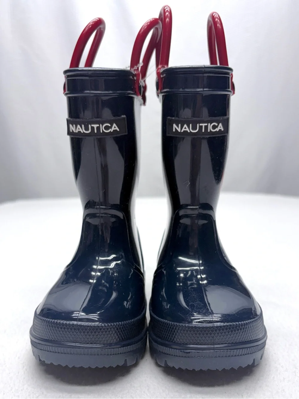 Nautica Everett Rain Boots Kids 5T Navy Red Anchor NWT